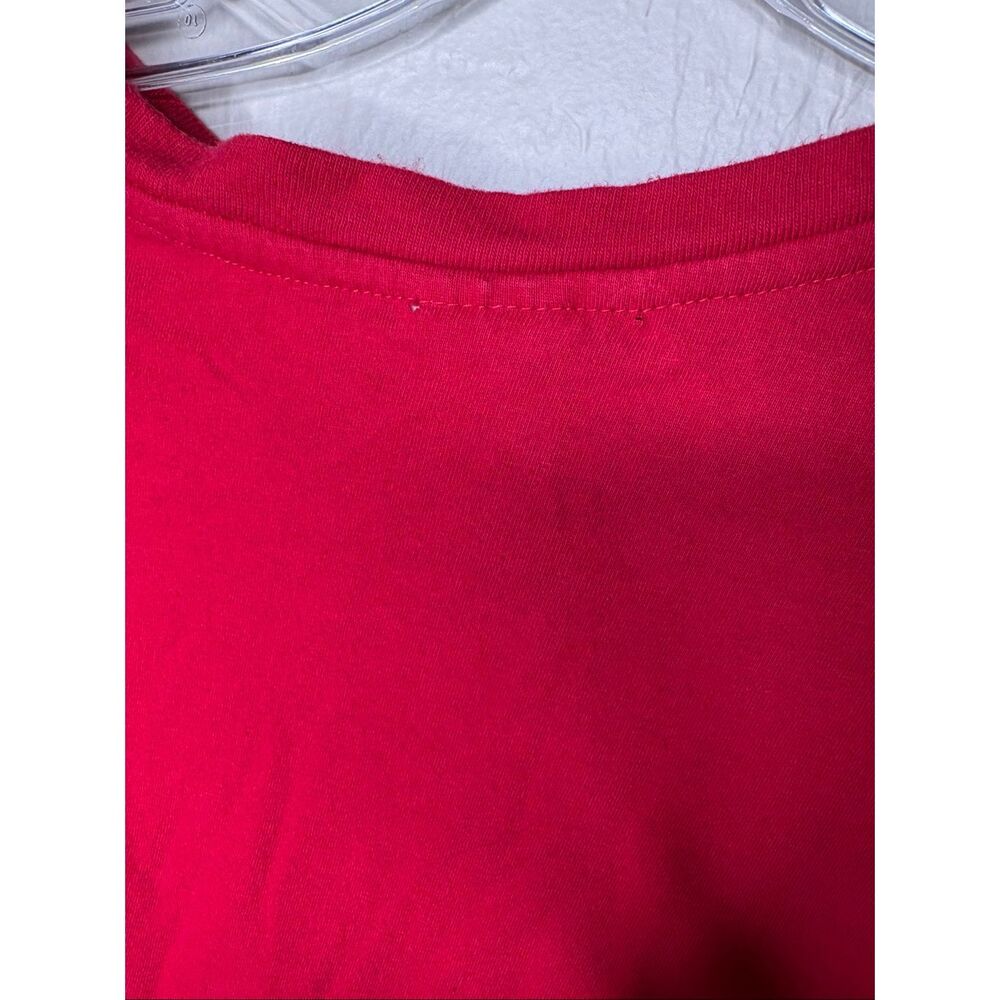 Champion Reverse Weave Red Script Logo T-Shirt Men's Oversized 100% Cotton Short - Picture 10 of 10